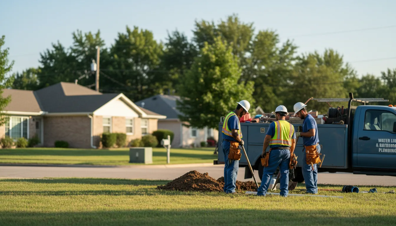 Residential water line and bathroom plumbing service in Grapeland, TX